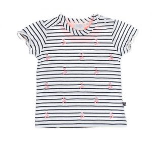 Feetje shortsleeve streep cherry sweet