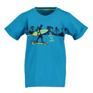 Blue Seven shortsleeve blauw beach court