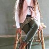Vinrose legging Doris legergroen - Afbeelding 4
