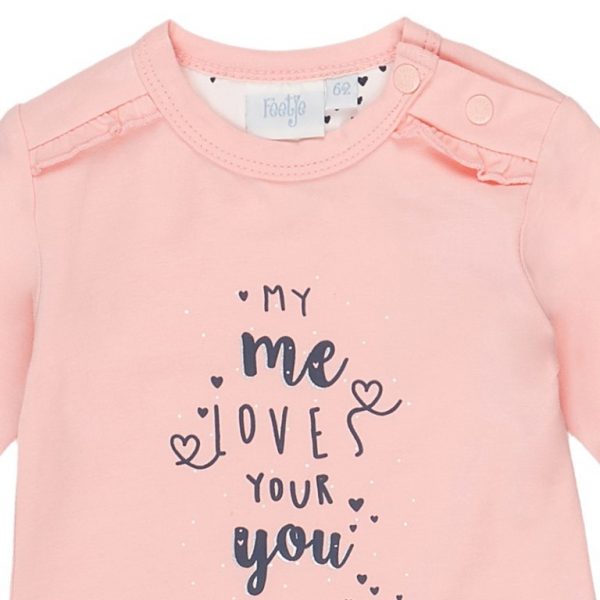 Feetje longsleeve roze love you - Afbeelding 3