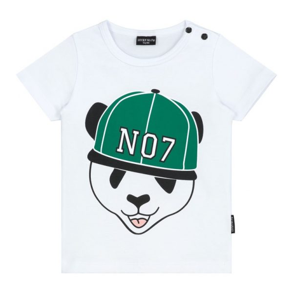 Lucky no.7 shortsleeve panda groen