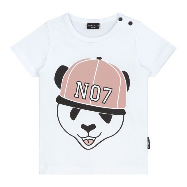Lucky no.7 shortsleeve panda roze