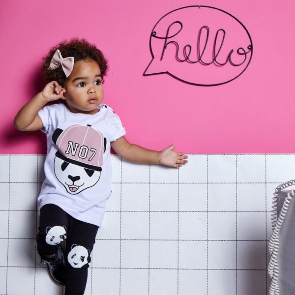 Lucky no.7 shortsleeve panda roze - Afbeelding 2
