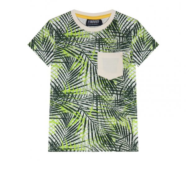 Vinrose shortsleeve aop groen