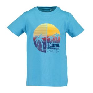 Blue Seven shortsleeve blauw beach boys