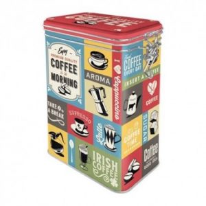 Nostalgic Art Blik met klip Coffee Collage