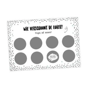 Hippekaartjes kraskaart XL luier verschonen