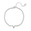Yehwang armband letter V zilver