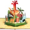 Papercrush pop-up wenskaart dinosaurus