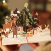 Papercrush pop-up kaart kerst in het bos sfeerfoto
