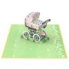 Papercrush pop-up wenskaart kinderwagen - Afbeelding 3