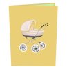 Papercrush pop-up wenskaart kinderwagen - Afbeelding 4