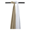 Meyco Mrs. Keizer hydrofiele swaddles 2-pack taupe 120x120 cm