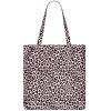 Shopper canvas luipaard off white