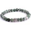 Fortuna Beads armband mat green spot stone