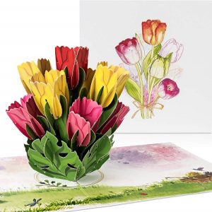 Papercrush pop-up wenskaart tulpen