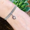 Lief label armband taupe big star zilver - Afbeelding 4