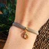 Lief label armband taupe big star goud - Afbeelding 2