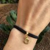 Lief label armband zwart big star goud - Afbeelding 3