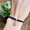 Lief label armband zwart big star zilver - Afbeelding 3