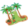 Scratch Europe contourpuzzel krokodil 3+ - Afbeelding 3