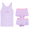 Funderwear hemd + shorts hearts paars
