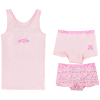 Funderwear hemd + shorts hearts roze