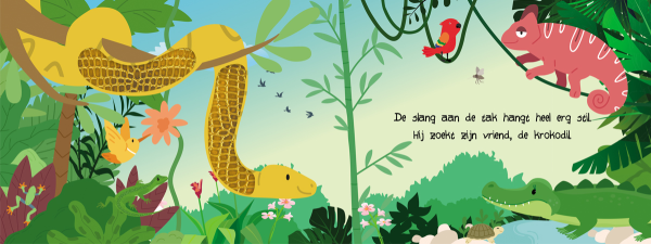 Lantaarn kijk en voelboek jungledieren - Afbeelding 2