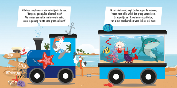 Lantaarn puzzeltrein dieren in het water 3+ - Afbeelding 3