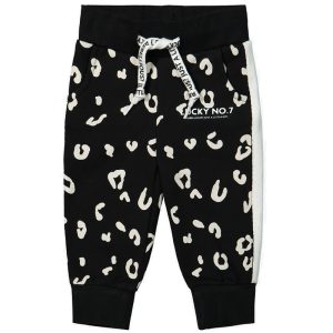 Lucky no.7 broek luipaard zwart