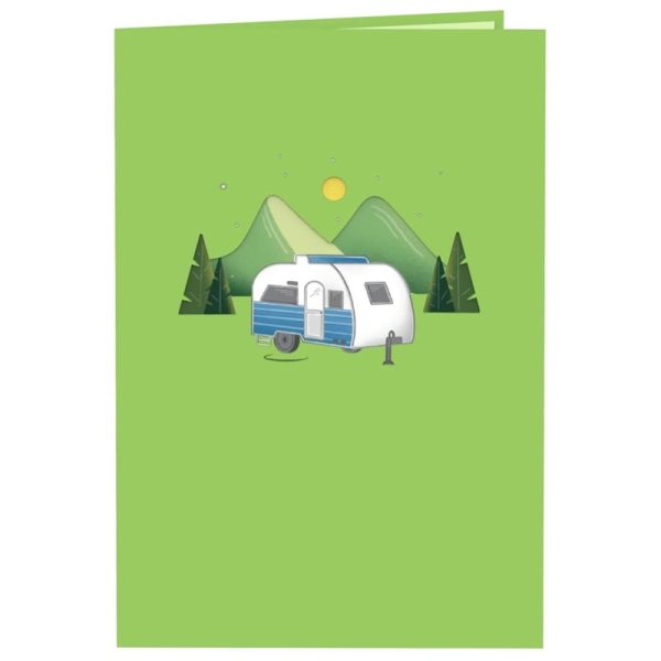 Papercrush pop-up kaart camping voorkant