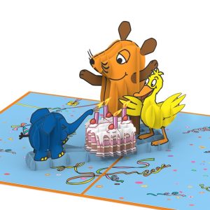 Papercrush pop-up kaart die Maus happy birthday