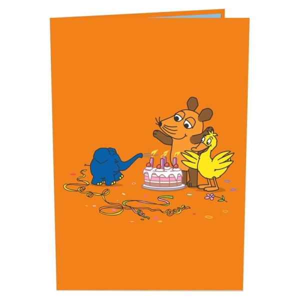 Papercrush pop-up kaart die Maus happy birthday voorkant