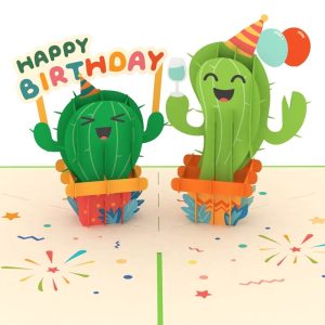 Papercrush pop-up kaart happy birthday cactus