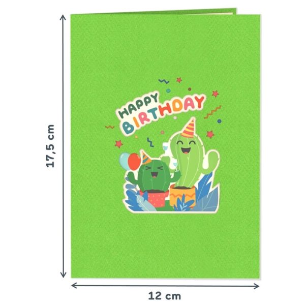 Papercrush pop-up kaart happy birthday cactus voorkant