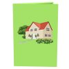 Papercrush pop-up kaart huis met tuin voorkant