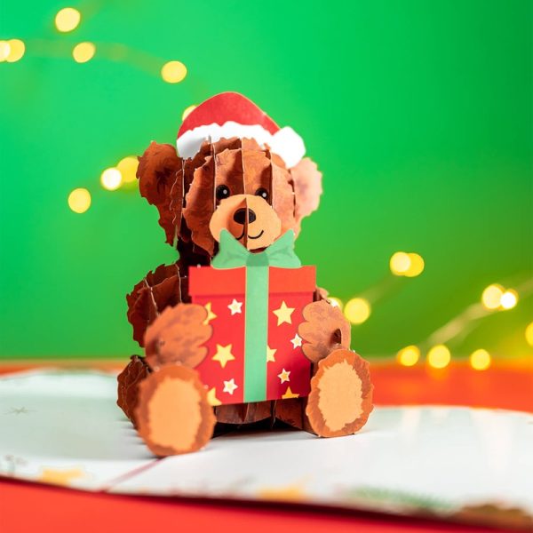 Papercrush pop-up kaart kerst teddy sfeerfoto groot