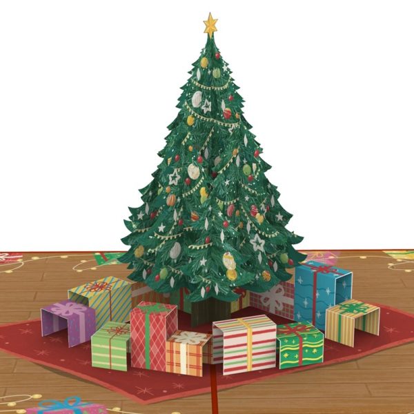 Papercrush pop-up kaart kerstboom met geschenken