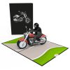 Papercrush pop-up kaart motor voorkant en binnenkant