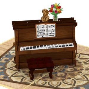 Papercrush pop-up kaart piano