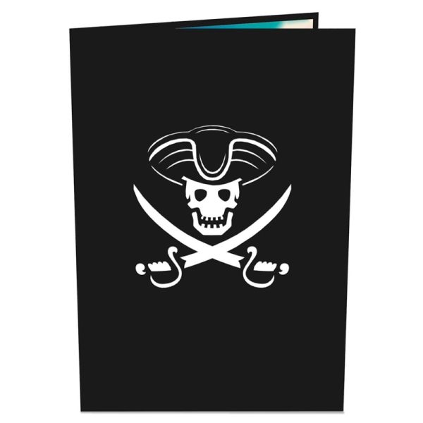 Papercrush pop-up kaart piratenschip voorkant