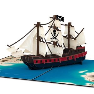 Papercrush pop-up kaart piratenschip
