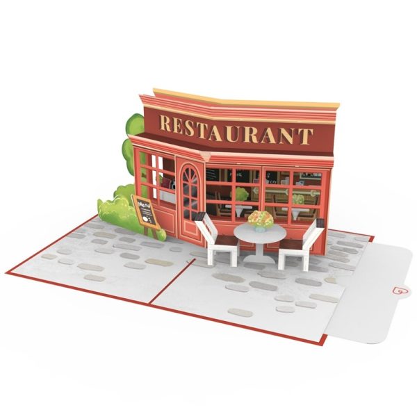 Papercrush pop-up kaart restaurant voorbeeld