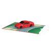 Papercrush pop-up kaart sportwagen voorbeeld