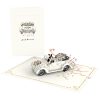 Papercrush pop-up kaart trouwauto met homopaar voorkant en binnenkant