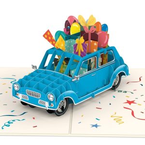 Papercrush pop-up kaart verjaardag auto