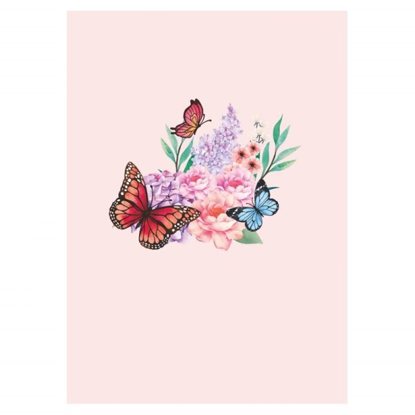 Papercrush pop-up kaart vlinders op bloemen voorkant