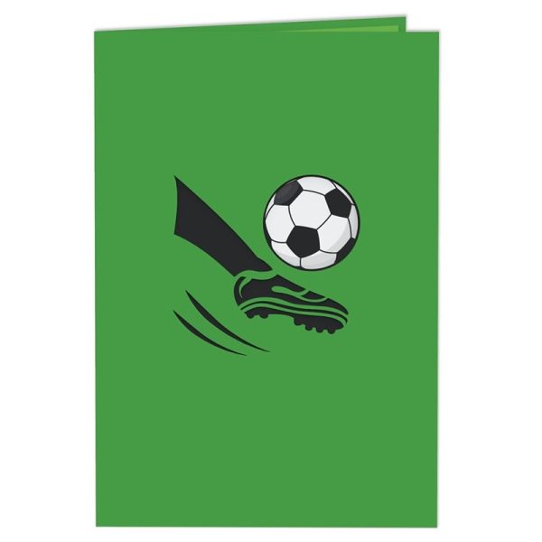 Papercrush pop-up kaart voetbal voorkant