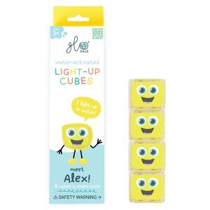 Glo Pals Light Up Cubes badspeelgoed Alex geel