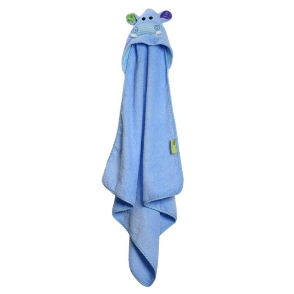 ZO-ZOO-1002 Zoocchini baby badcape Henry the Hippo hangend